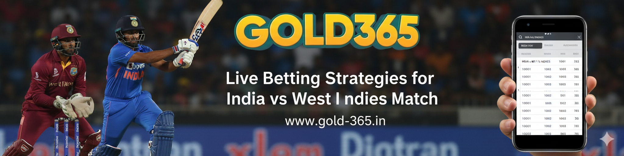 Read more about the article Live Betting Strategies for India vs West Indies Match on Gold365